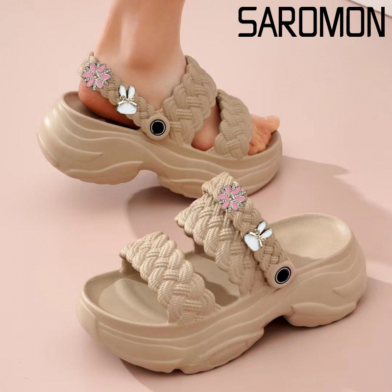 SAROMON(Surabaya) Sandal Wanita Kekinian Wedges Sandal Jelly Tinggi Baim Sandal Wanita Perempuan