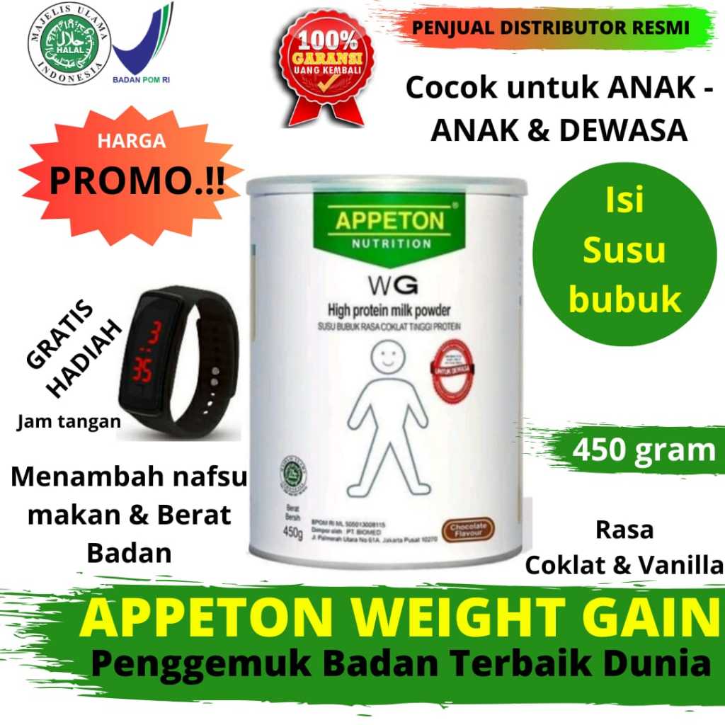 

APPETON WEIGHT GAIN / susu penggemuk badan / Susu Penambah Berat Badan / Susu penambah Nafsu makan