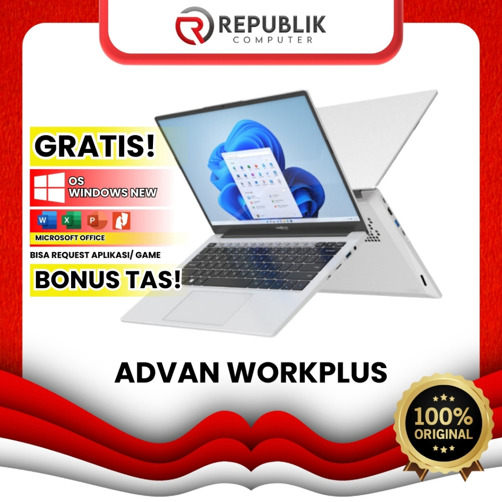 LAPTOP ADVAN WORKPLUS RAM BESAR SUPER KENCENG TERMURAH TERPERCAYA