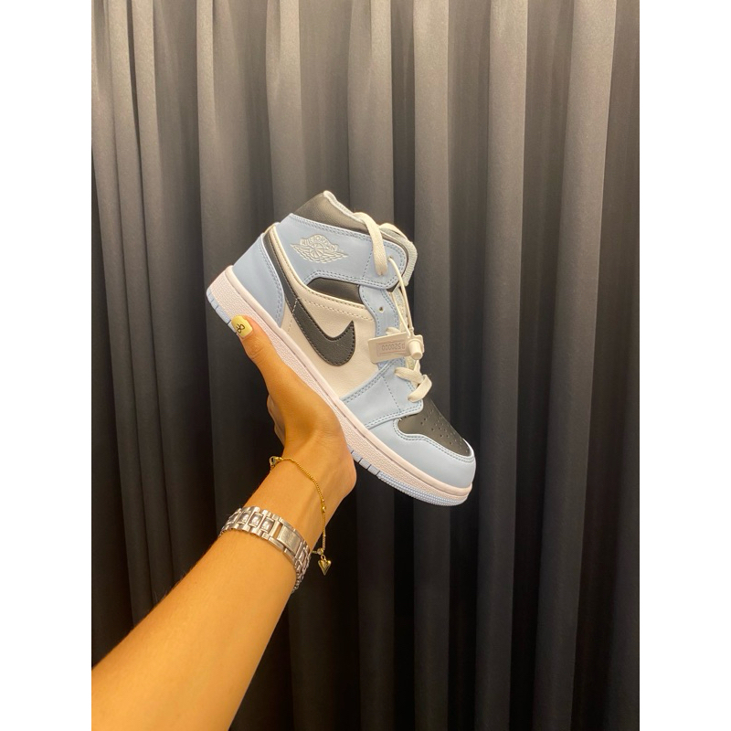Sepatu AJ 1 High MID Ice Blue