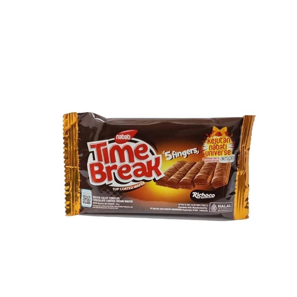 

Nabati Richoco Time Break Cokelat 1 Pack isi 20pcs x 16g - 1 Karton isi 6 Pack