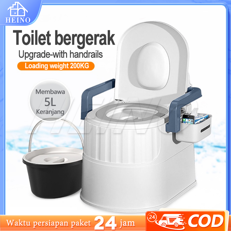 HEINO Kloset Toilet Portabel Untuk Orang Dewasa / Kursi Pispot Lansia / Kloset Portabel Untuk Orang 