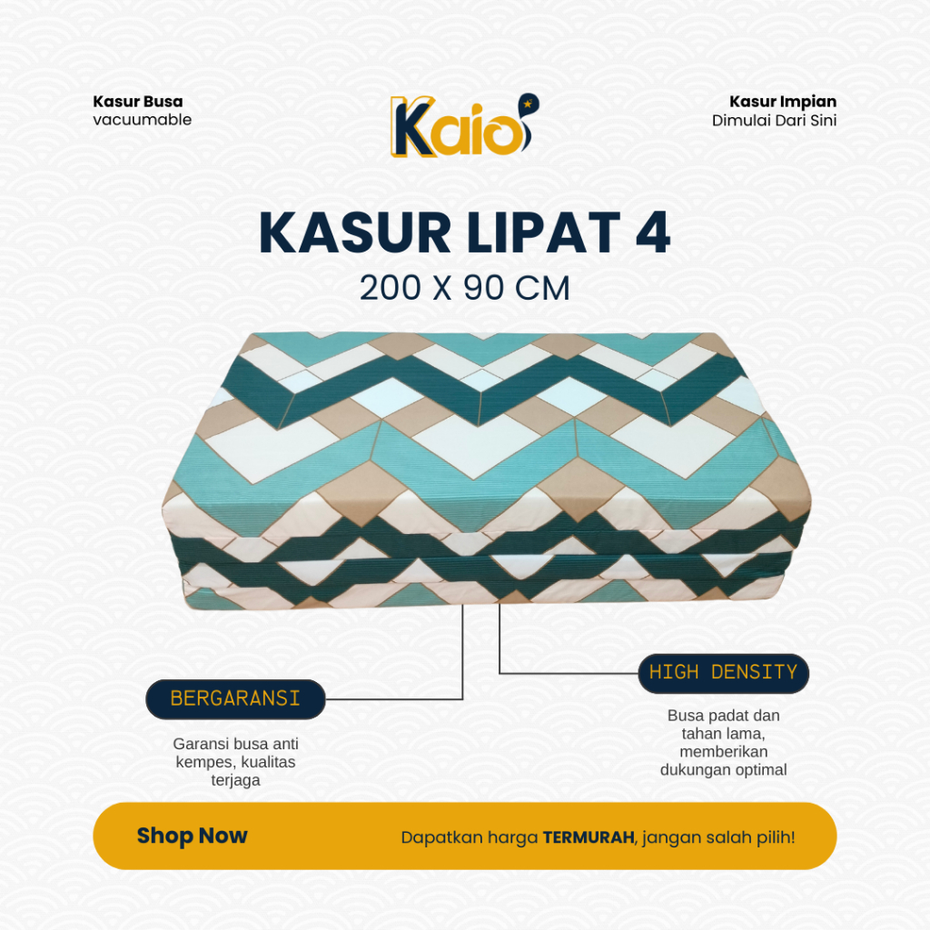 COD KASUR LIPAT 4 Uk 90x200 Tebal 5cm / KASUR BUSA MATRAS Lipat  Garansi 5 th / Kasur Anak Kost