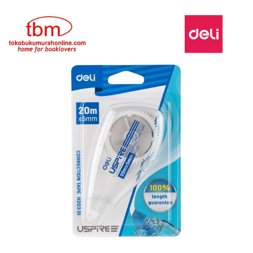 

Deli | Tip Ex Kertas (Correction Tape) Uspire | EH20301
