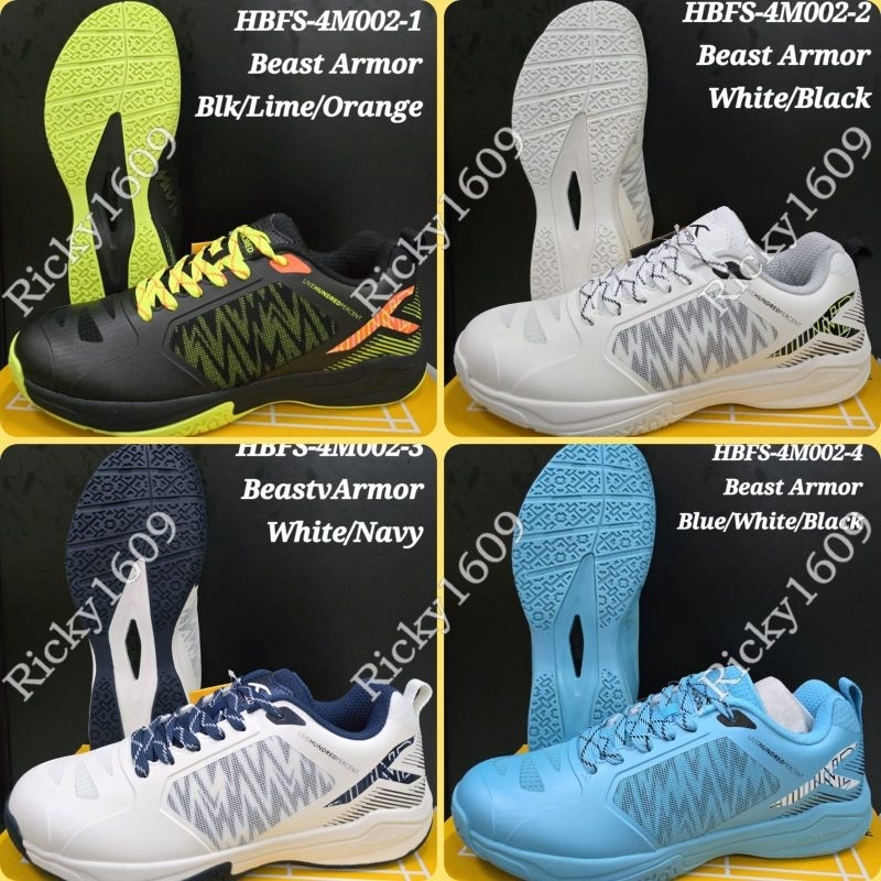 SEPATU BADMINTON HUNDRED BEAST ARMOUR - SEPATU HUNDRED BEAST ARMOR (X-CUSHION - ACTIVE GRIP) - ORIGI