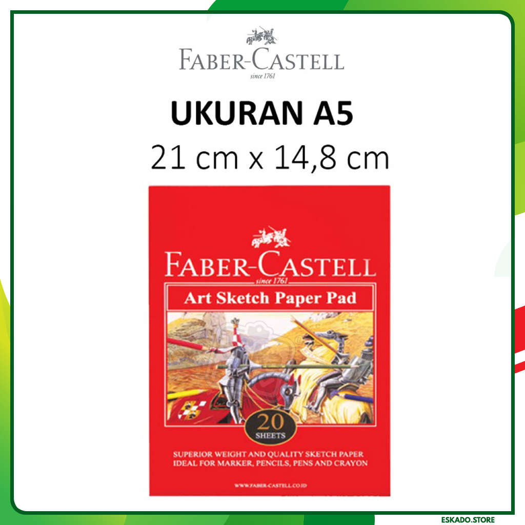 

Buku Gambar Faber Castell A5 / Buku Gambar A5 (20 Lembar)