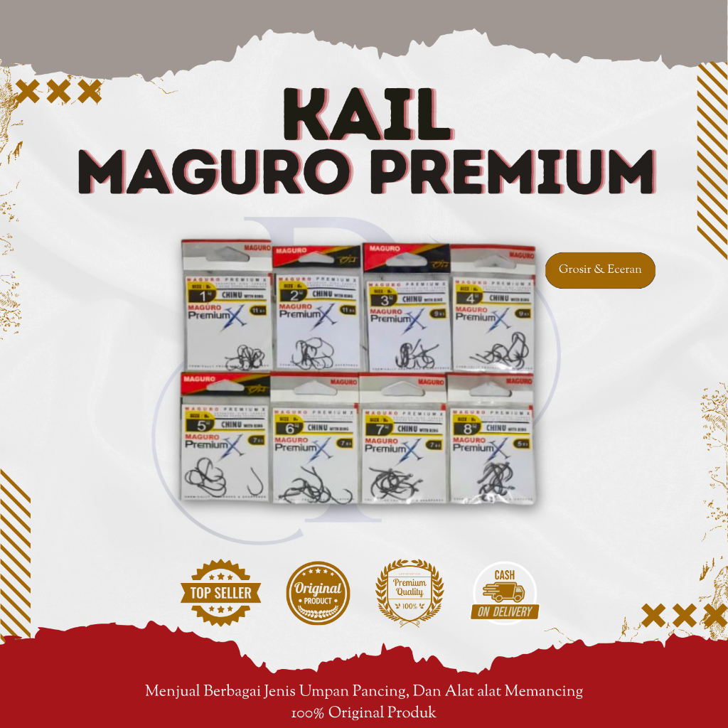 kail Pancing Maguro Premium Lobang/Tidak Lobang No1-7