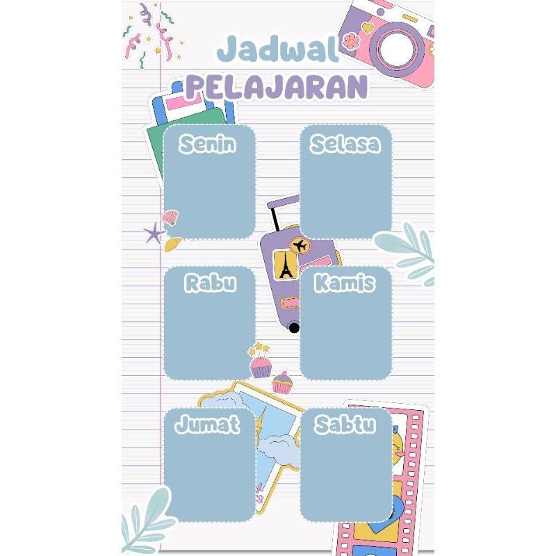 

kertas jadwal pelajaran
