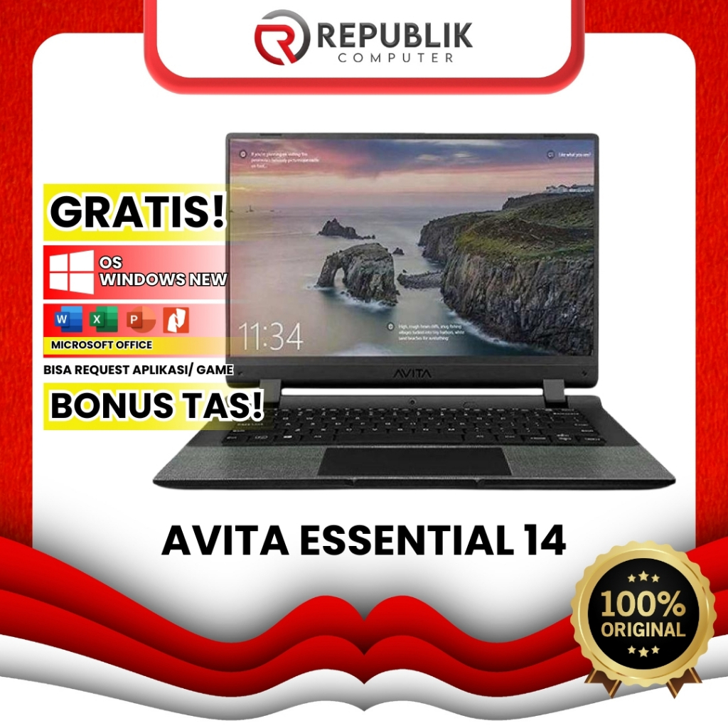 LAPTOP AVITA ESSENTIAL 14 SUPER KENCENG RAM BESAR SUDAH SSD BERGARANSI