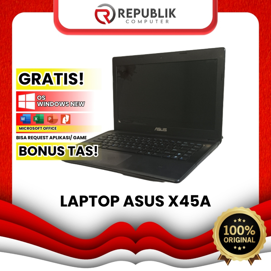 LAPTOP ASUS X45A SSD 128 GB KENCENG