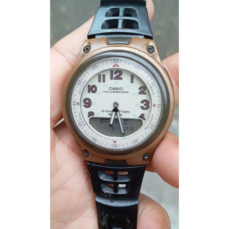 jam casio aw 80 military style second bekas original