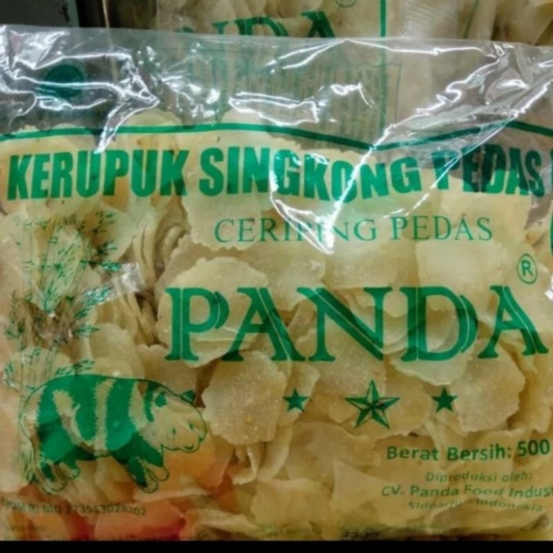 

KERUPUK SINGKONG PEDAS PANDA 1 bks 500 gram