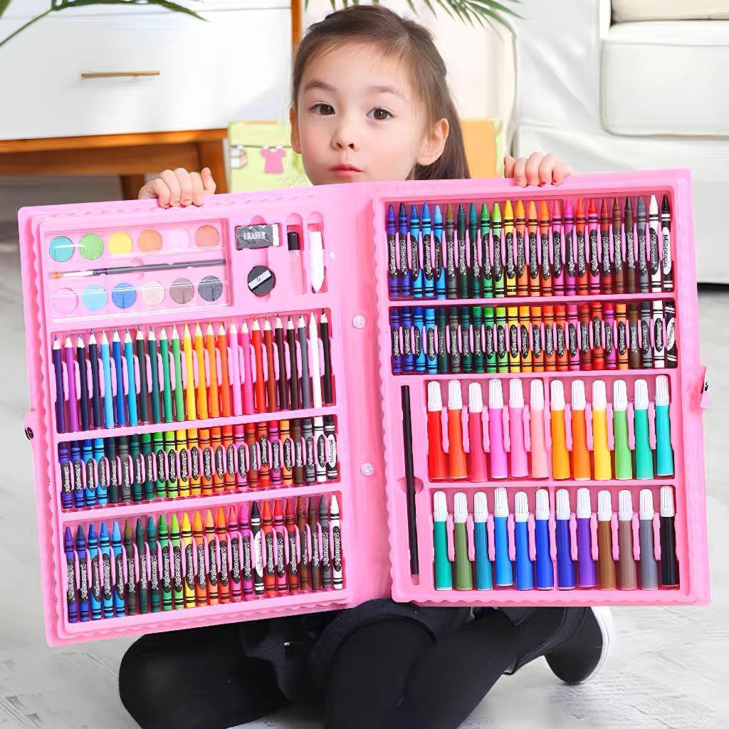 

Ag Crayon set 150 PCS Super Mega Art Set Krayon Pastel Cat Lukis Anak Pensil Warna Art Set Peralatan
