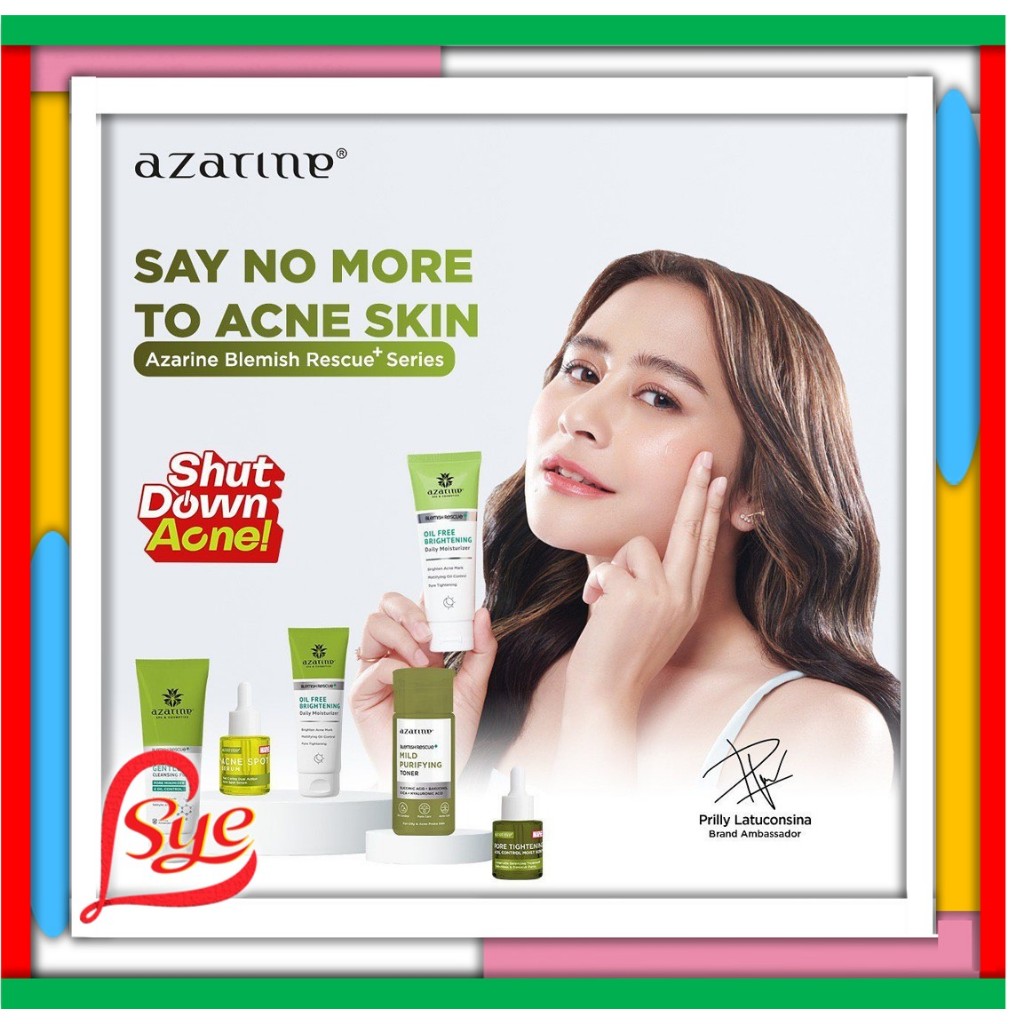 Azarine Anti Acne Series - Face Wash - Serum - Moisturizer - Sunscreen - Perawatan Jerawat - Sye