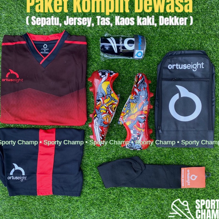 Super Rating  Paket Sepatu Sepak bola Ortus Bima Lengkap Paket Komplit Sepatu Sepakbola Ortuseight F