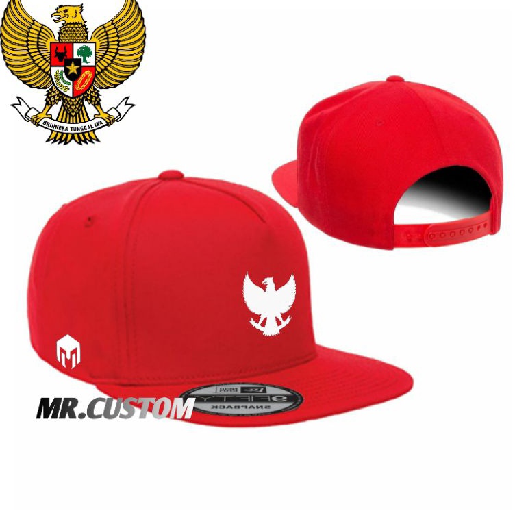 Dijamin Sampai  Topi Snapback Premium Timnas Indonesia  Topi Snapback Suporter Casual Tribun  Topi T