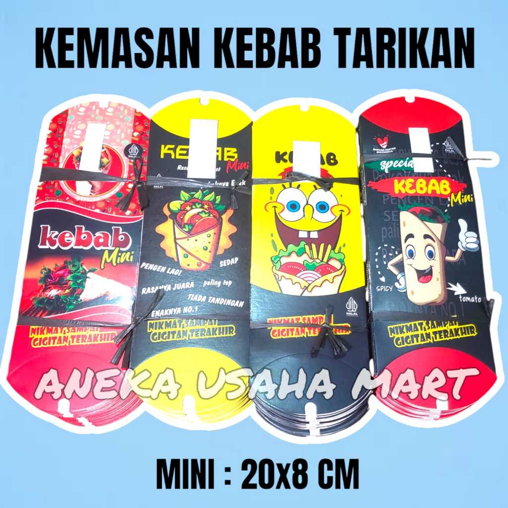 

Bungkus Kebab Mini Bahan Ivory 100 Pcs Kemasan Kebab Small 20x8 cm