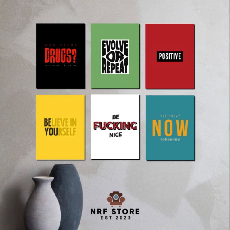 Poster dinding motivasi kata kata Hiasan dinding kamar aesthetic Pajangan - Wall decor