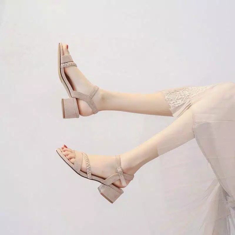 TERLARIS SENDAL HEELS WANITA EXLUSIFE IMPORT HAK TAHU 3CM SENDAL WANITA KOREANYA TERBARU