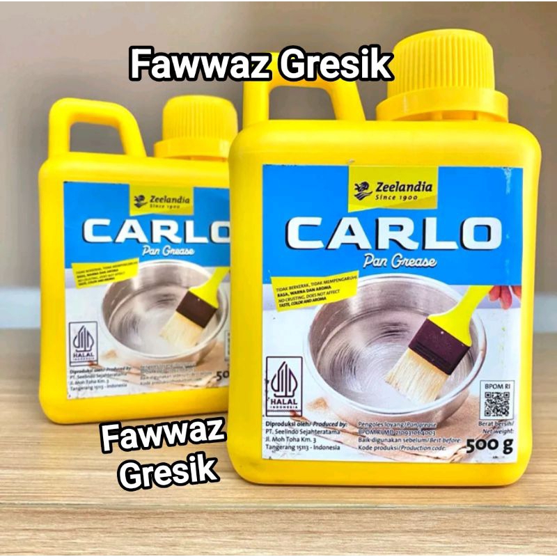 

Minyak CARLO Pengoles Oles Loyang Kue Carlo 500gr / Zeelandia Carlo Pan Grease Pelapis Loyang 500gr Minyak Anti Lengket 500 gr