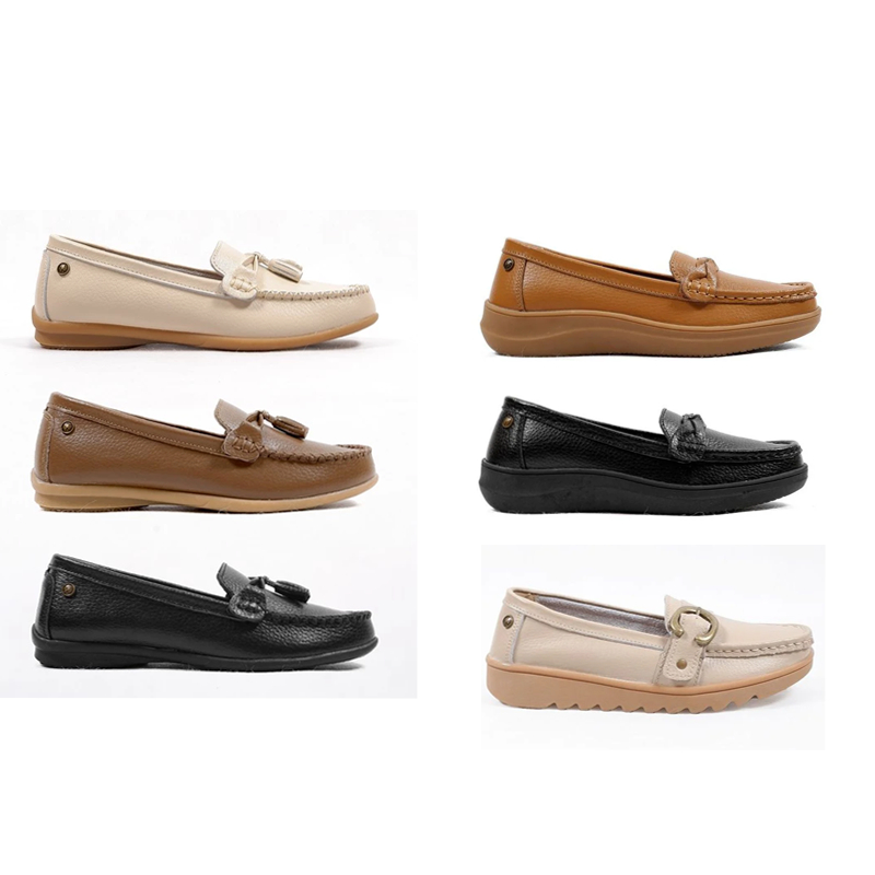 sepatu wanita loafer slop flat ballerina dari triset