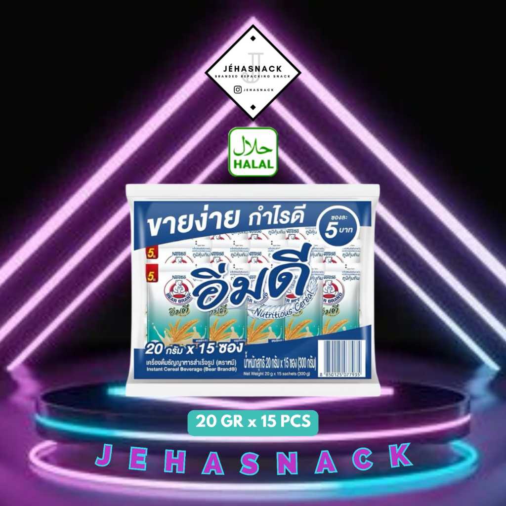 

[ SEREAL BKK ] Nestle Bear Brand HALAL 300gr - 1pack isi 15pcs ( Import Thailand - Bangkok )