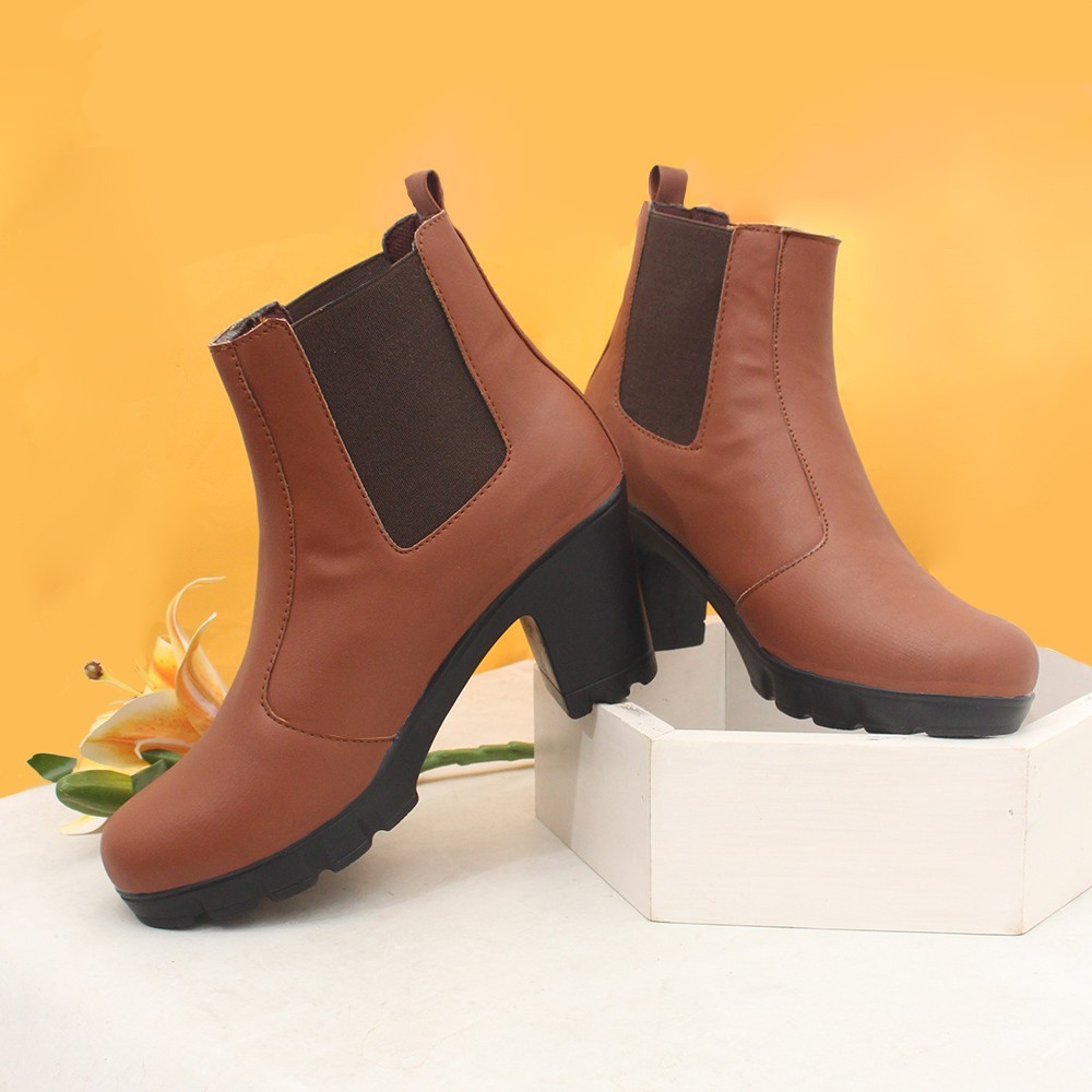 Hot Sale Hertz - Sepatu Boots Wanita V 3371 Heels Wanita Trendi Berkualitas Warna Hitam