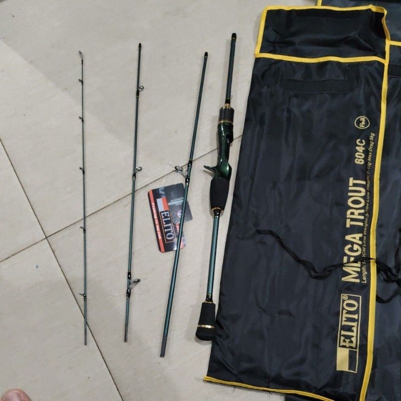 joran ul type bc sambung 4 elito mega trout 604 654 travel rod