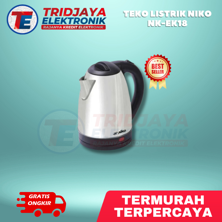 Teko Listrik Niko NK-EK18 Stainless Steel 1.8 Liter termurah