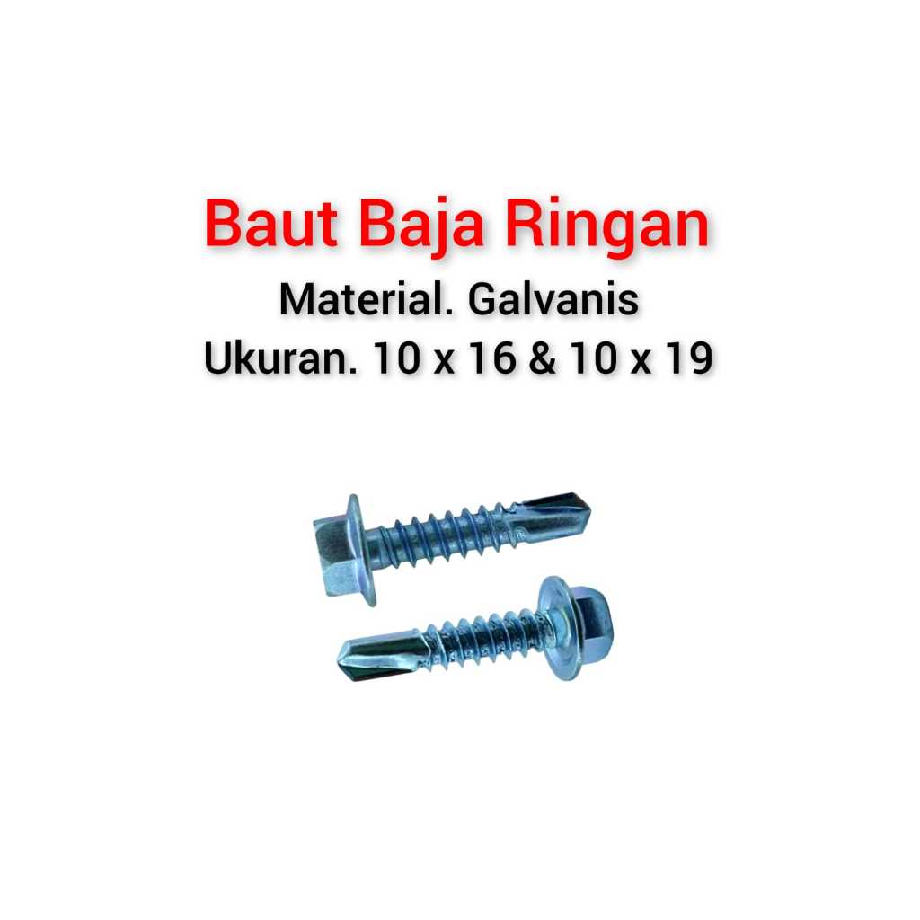 Baut Baja Ringan Roofing Gipsum Galvanis Sekrup Ruping Skrup Gypsum