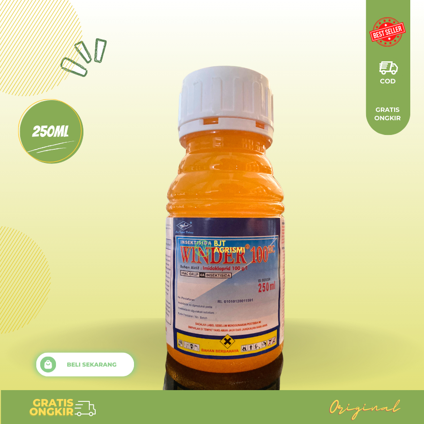 Insektisida Winder 100EC 250 ml  Imidakloprid Cair 100 g/l Pembasmi Hama Kutu Aphids Daun Tanaman