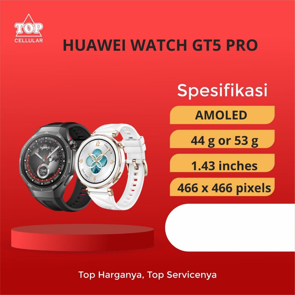 HUAWEI WATCH GT 5 PRO BLACK [46MM] GARANSI RESMI