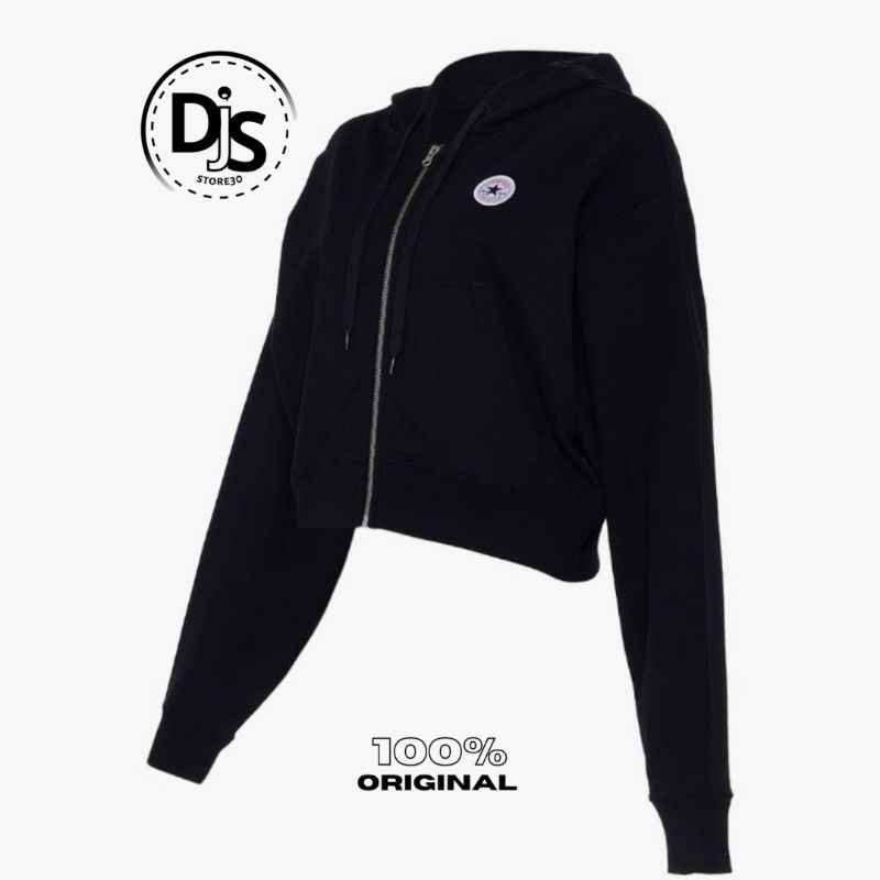 Jaket Converse Women Converse Retro Full zip Women Hoodie Black Original