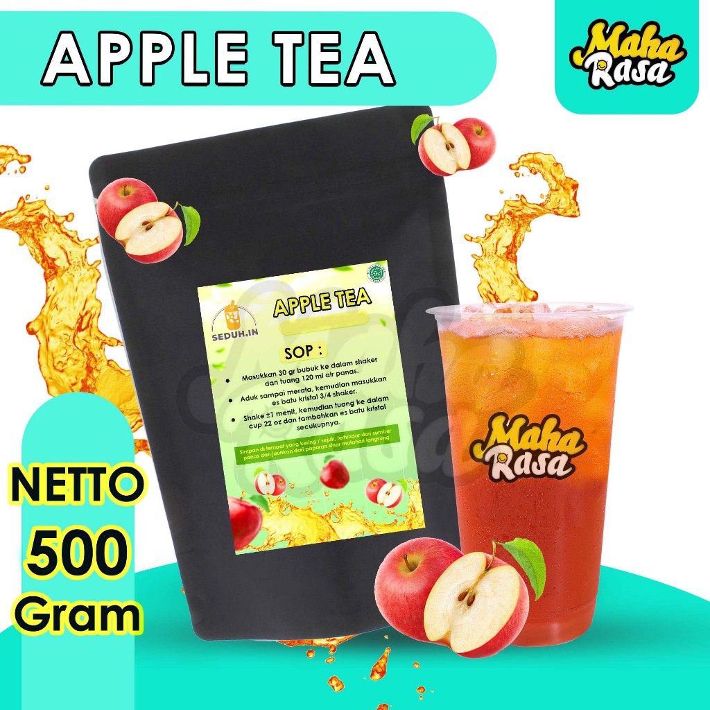 

[MAHA RASA] APPLE TEH - BUBUK MINUMAN KEKINIAN INSTAN PREMIUM 500gr