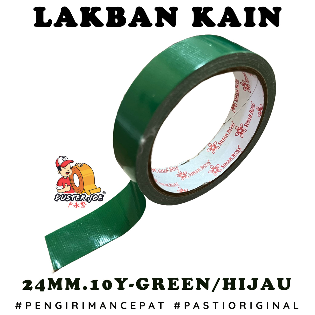 

Lakban Kain HIJAU Sinar Ross 1 inch 10 Yard / Cloth HIJAU GREEN PER 1 ROL