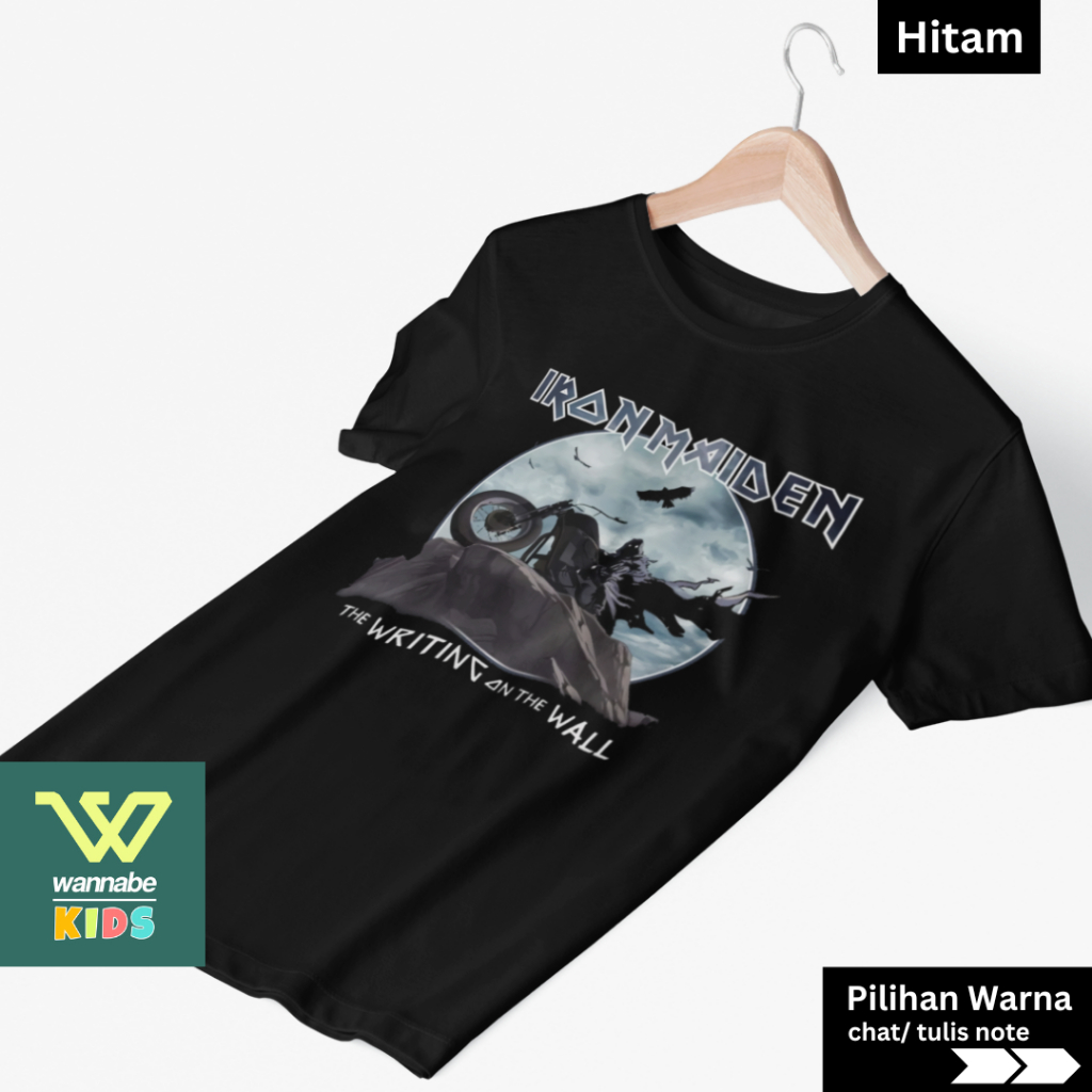 Kaos Band Iron Maiden Dewasa S–7XL Big Size Jumbo & Anak XS–XL | Baju Musik Metal Katun Combed Premi