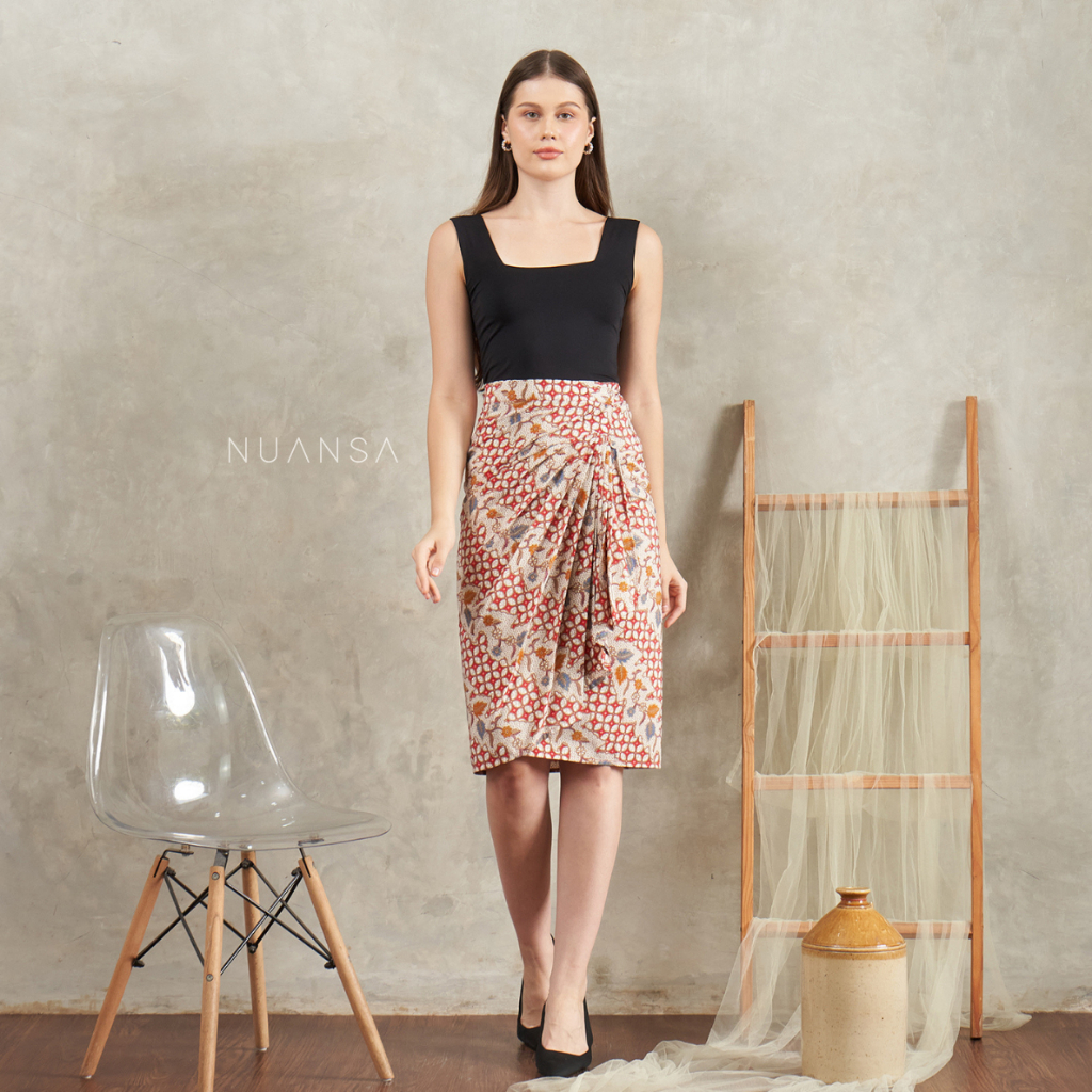 NUANSA - Rok Lilit Batik Midi Bahan Premium Silk