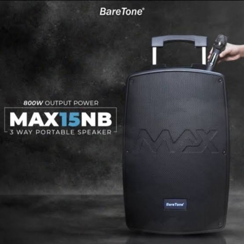 SPEAKER PORTABLE BARETONE 15INCH 800WATT MAX15NB