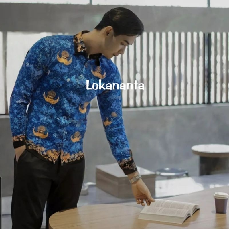 KORPRI original batik Lokananta lengan panjang premium elegant terbaru