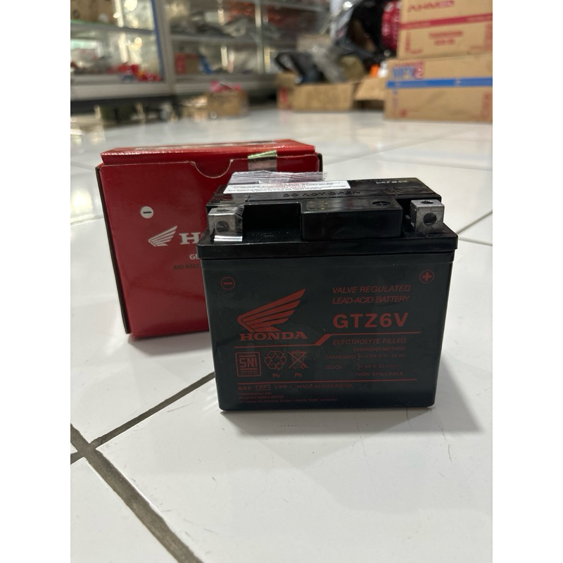 aki motor honda GTZ6V AHM HONDA