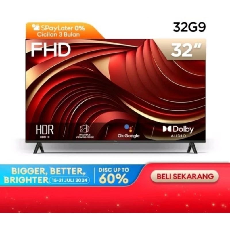 TCL 32 INCH GOOGLE TV FHD 32G9