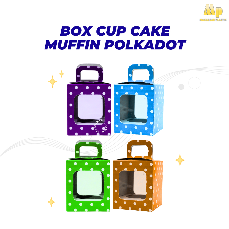 

BOX CUP CAKE MUFFIN POLKADOT / DUS CUP CAKE / BOX MUFFIN POLKADOT @12 LBR
