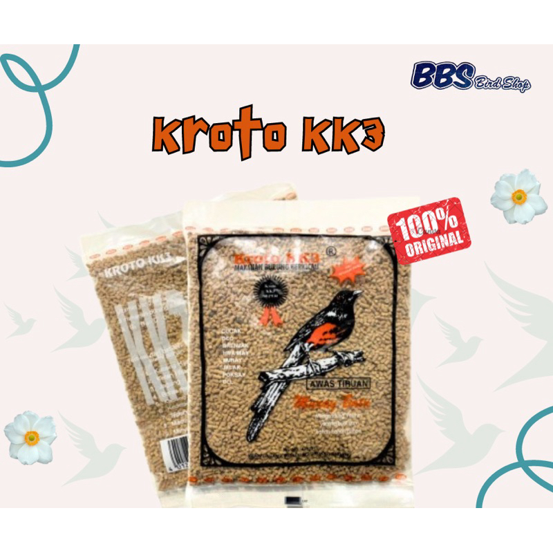 PAKAN BURUNG MURAI, ANIS, KACER,DLL. PAKAN BURUNG KROTO K3 250GR