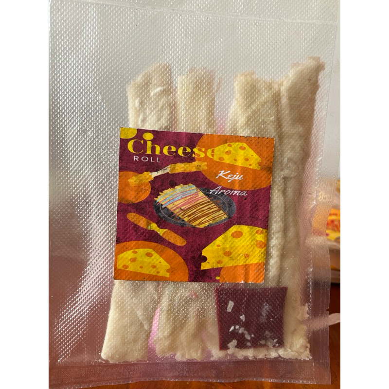 

lKeju Aroma (Cheese Roll) frozen isi 5 pcs include toping coklat