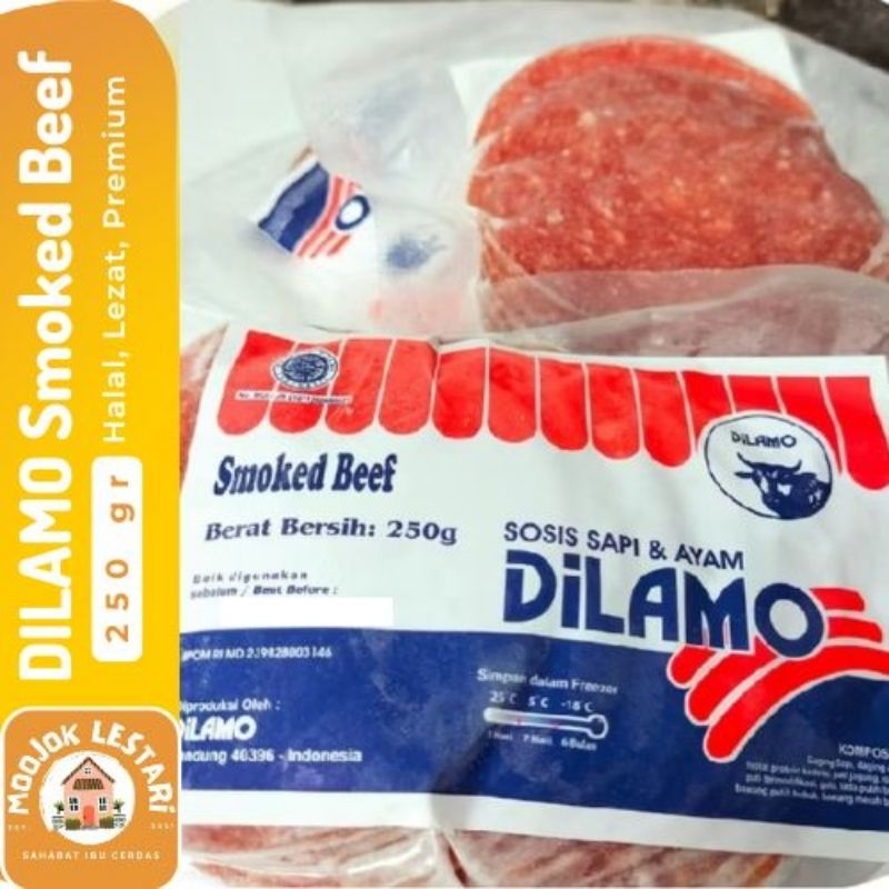 

MOOJOK-Dilamo Smoked Beef 250Gr isi 10 Slice Daging sapi Premium Enak Murah