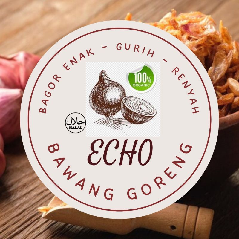 

Bawang Goreng Fresh ECHO Murni Tanpa Campuran Tepung dan MSG - Murni 100% Bawang Goreng