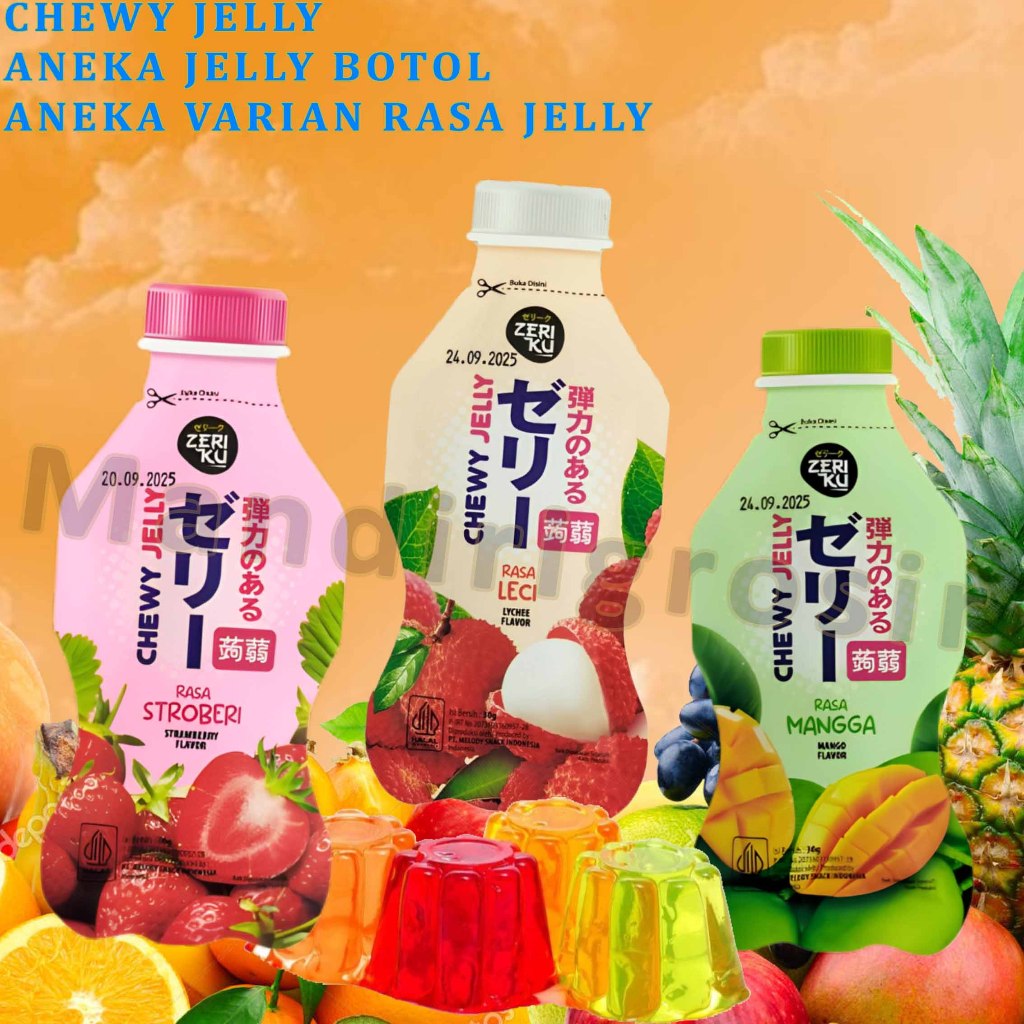 

Aneka Jelly Botol * Chewy Jelly * Jelly Aneka Varian Rasa * 30gr