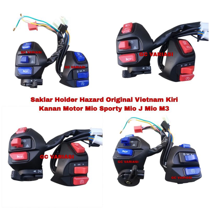 Saklar Holder Hazard Original Vietnam Kiri Kanan Motor Mio Sporty Soul GT Mio M3 Mio J Aerox DLL