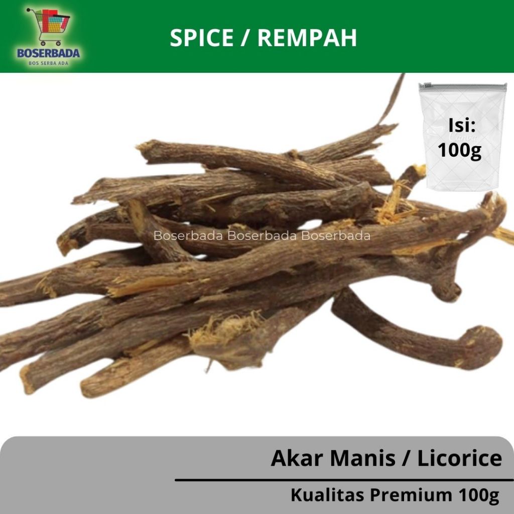 

100g Akar Manis / Kayu Legi / Akar Legi / Licorice Kering