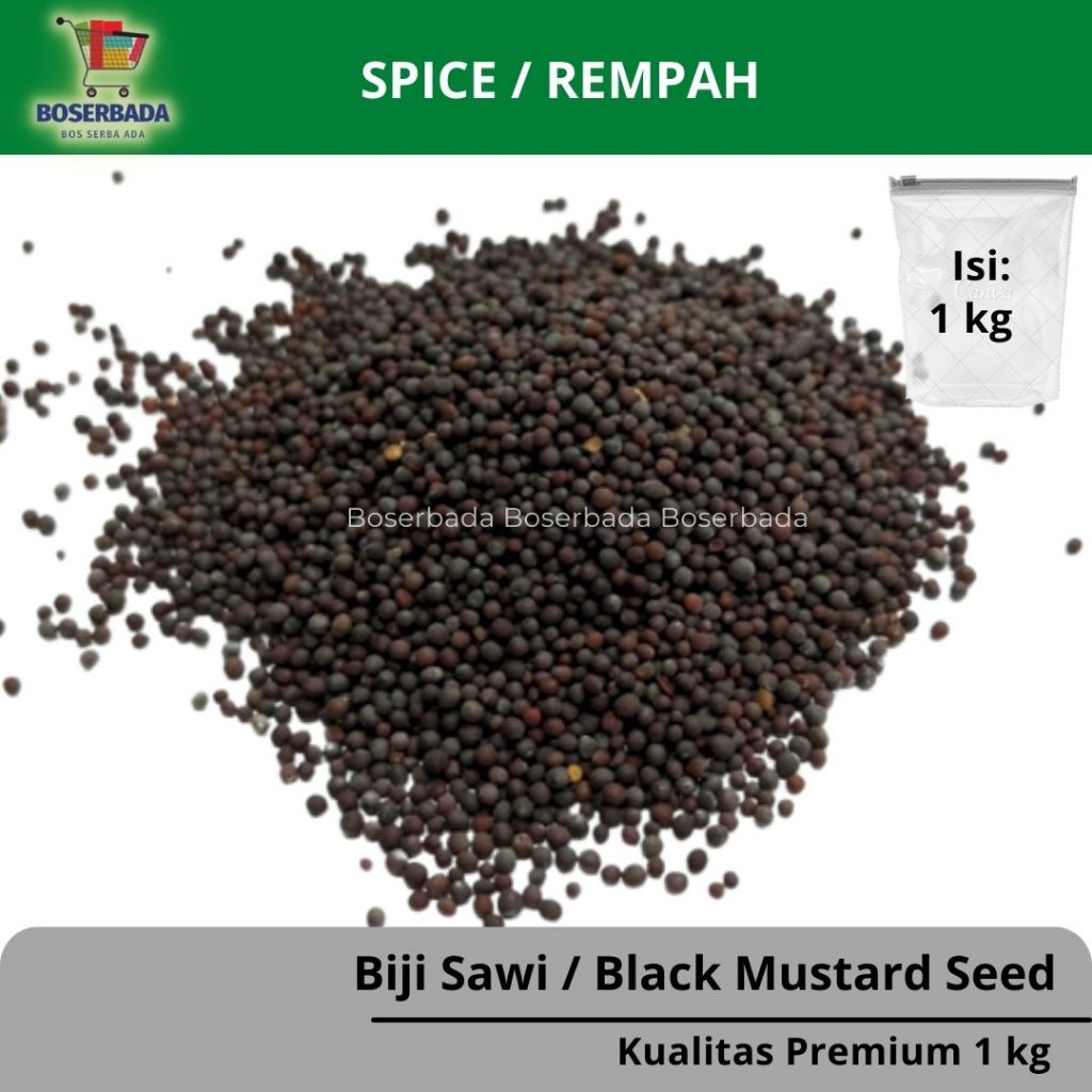 

1Kg Black Mustard Seed / Biji Sawi Hitam / Sesawi Impor